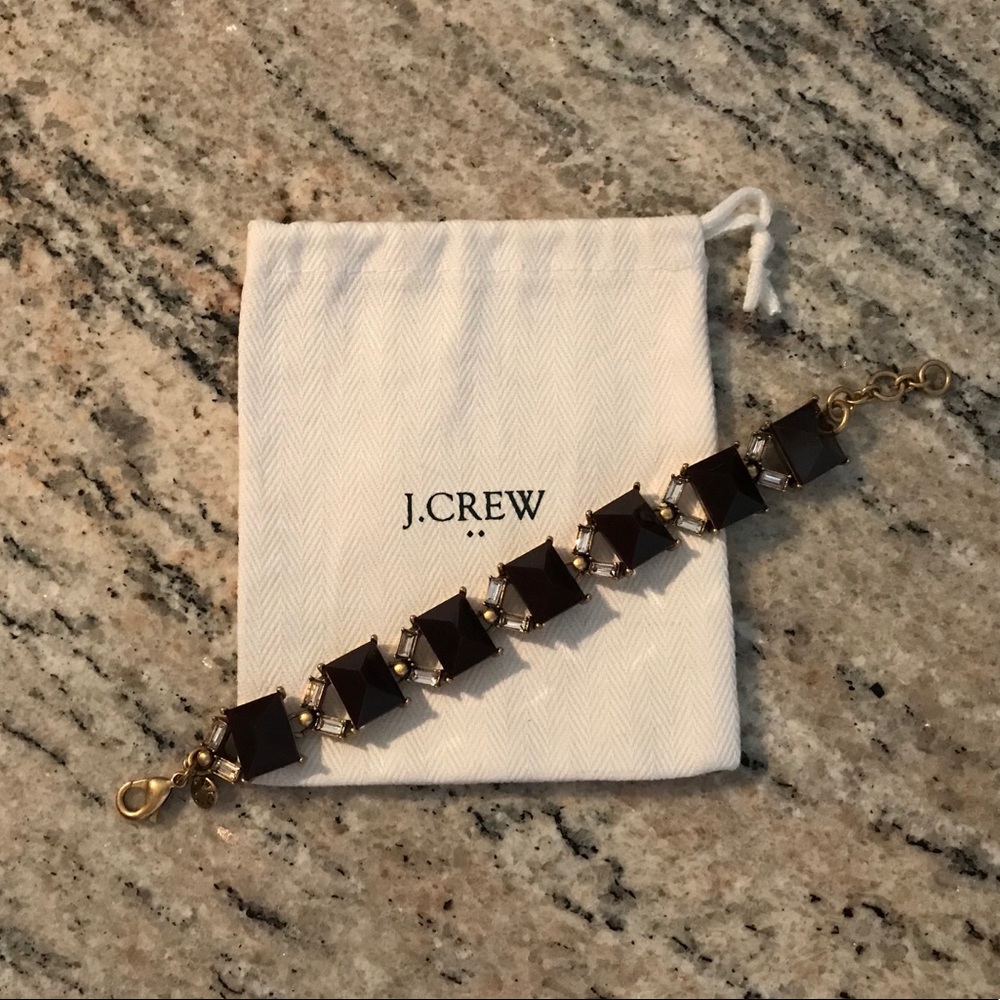J. Crew dark brown maroon diamond bracelet